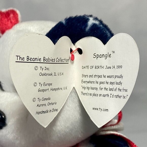 Ty Beanie Baby Spangle 1999 Retired P.E. Pellets 7th Gen Tush Tag Rare Vintage - Picture 9 of 12